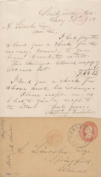 thornton-Letter from Thornton to Lincoln, courtesy of the Library of Congress